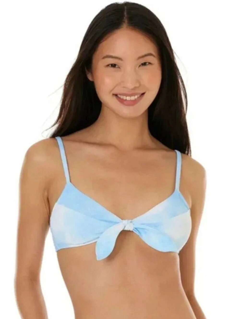 Celebrity Pink Blue & White Tie Dye Bikini Top - Picture 2 of 16